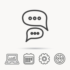 Chat icon. Comment message sign.