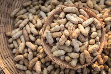 Peanuts,ground nut in the basket