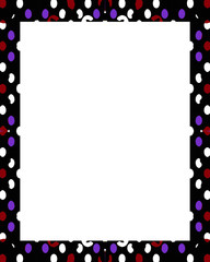 White Frame with Decorated Borders