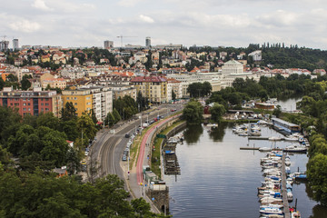 View of Prague from a high point. Czech Republic