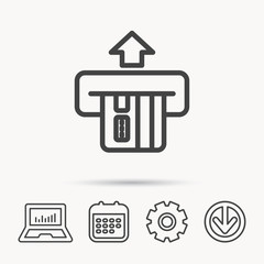 Insert credit card icon. Shopping sign.