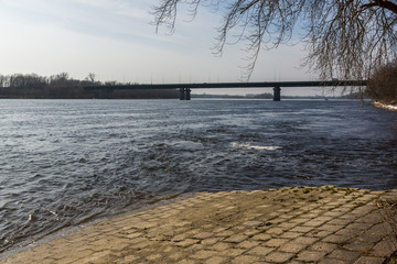 Vistula river near Modlin Fortress, Poland