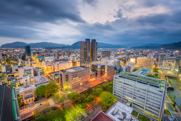 Obraz premium Shizuoka City, Japan Skyline