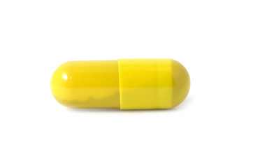 Medical capsules isolated on white background