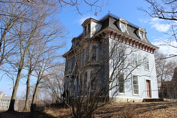 Rooftop of old Victorian home
