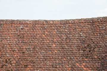 Rooftop with old shingles