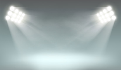 Searchlight on dark background