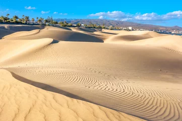 Fototapete Rund National park of Maspalomas sand dunes. Gran Canaria, Canary islands, Spain © Valery Bareta
