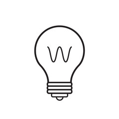 Light Bulb line icon vector, isolated. Idea sign, thinking concept.