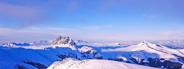 Austrian mountains view panorama