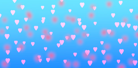 pink hearts shapes seamless pattern 