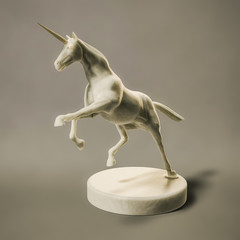 a beautyful marble unicorn figure © magann