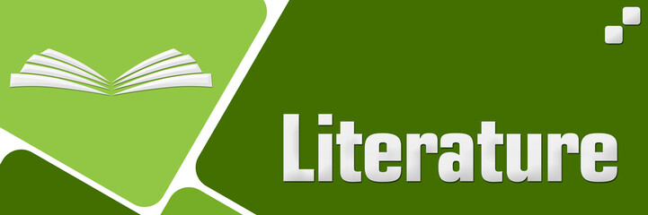 Literature Green Rounded Squares Horizontal 