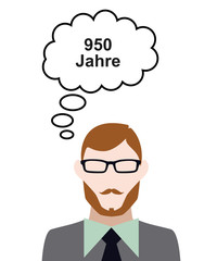 Person denkt an 950 Jahre