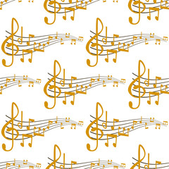 Notes music vector melody colorfull musician symbols sound notes melody text writting audio musician symphony illustration seamless pattern background