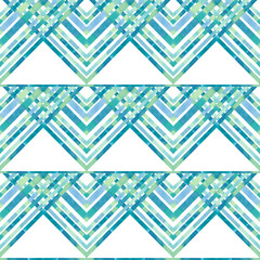 Obraz premium Abstract watercolor geometric pattern isolated on white background. Seamless pattern with lines for background, wallpaper, textile, wrapping paper.