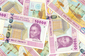 some 10000 central african CFA franc bank note obverse