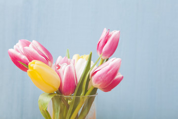 Fresh Tulip Flowers Background