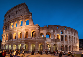 Colosseum by Night in Rome, Italy