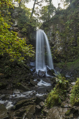 Melin Cwrt Waterfall, Neath Valley, Wales, UK