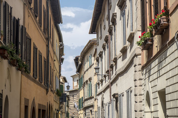 Fototapeta na wymiar Montepulciano, Siena, Italy: historic buildings