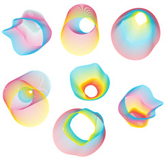 Abstract colored shape. Vector. Blend. Gradient.