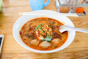 noodle hot chili and spicy soup