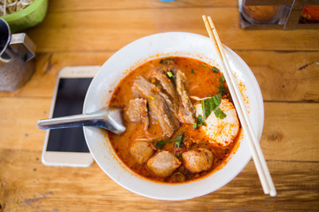noodle hot chili and spicy soup