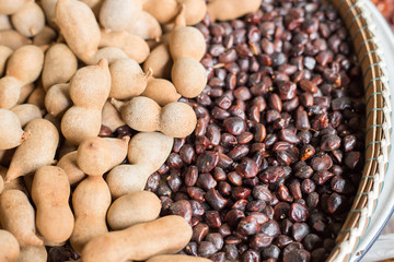 brown tamarind and seed them