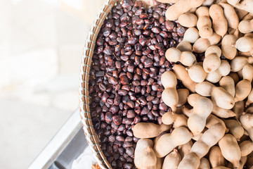 brown tamarind and seed them