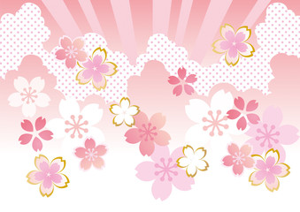 ウェイブ 桜 ドット 空