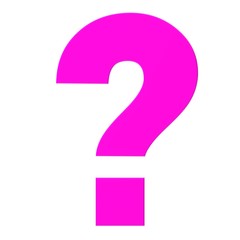 query sign question mark 3d pink interrogation point asking smybol searching icon punctuation mark cut out isolated white background