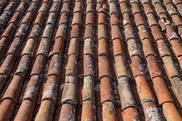 old clay tiles background