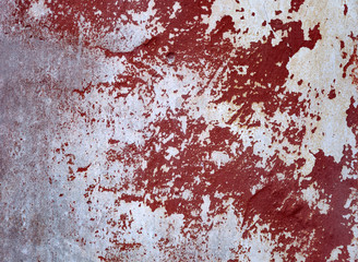 The texture of the old concrete wall is red and white.