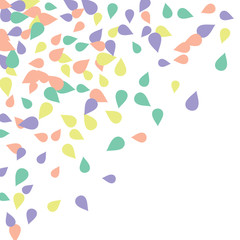 Bright spring background with colored petals. Simple gentle template for the card, invitation, printing. Fashionable decoration with beautiful petals.