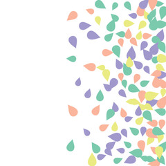 Bright spring background with colored petals. Simple gentle template for the card, invitation, printing. Fashionable decoration with beautiful petals.