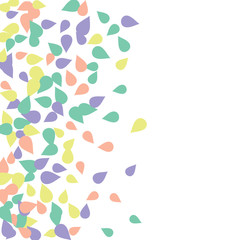 Bright spring background with colored petals. Simple gentle template for the card, invitation, printing. Fashionable decoration with beautiful petals.