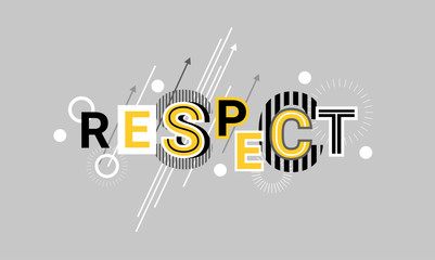 Respect And Appreciation Web Banner Abstract Template Background Vector Illustration