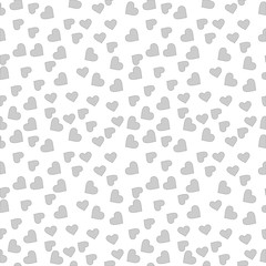 Cute hearts seamless vector pattern. Valentine's Day