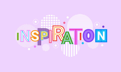 Inspiration And Motivation Web Banner Abstract Creative Template Background Vector Illustration