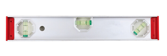 Obraz premium Metal spirit level isolated on white background