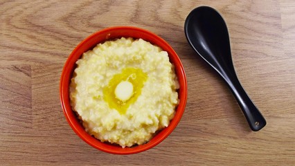 Tasty and healthy millet porridge.