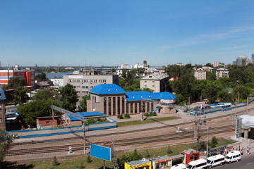 Fototapeta na wymiar The buildings and streets of a big city. Novosibirsk