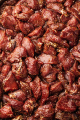 raw cuts of mutton. restaurant and cooking concept.