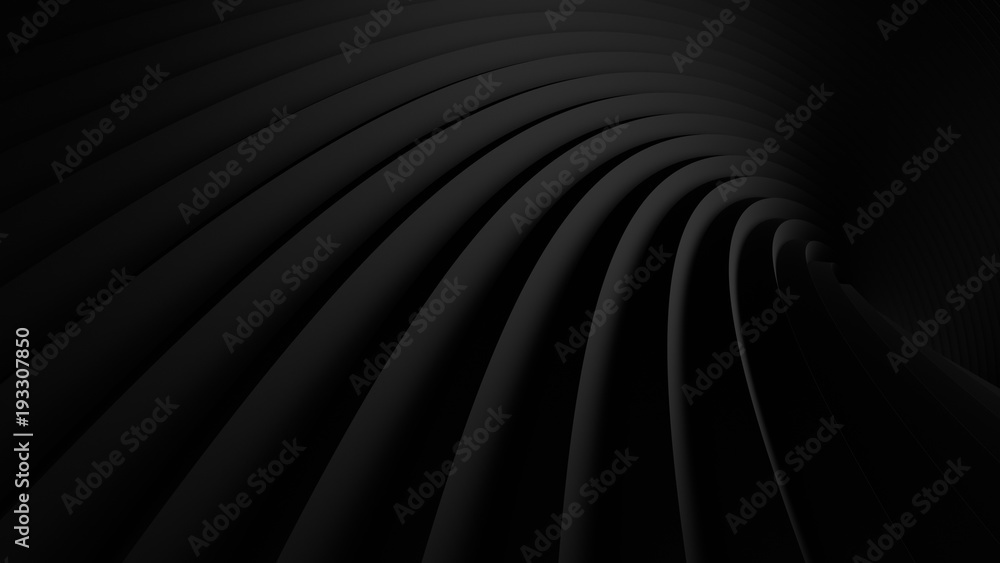 Wall mural abstract illustration. luxurious black line background