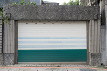 sidewalk by street wall & door