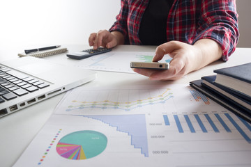 Business team meeting present.professional investor working with new startup project. Finance managers task.