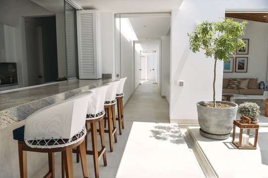 Sunny patio in villa