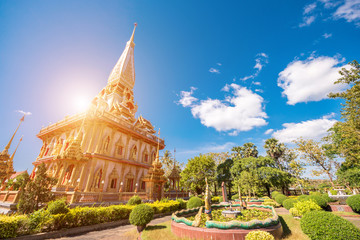 Wat Chaitharam or Wat Chalong famous landmark in Phuket thailand