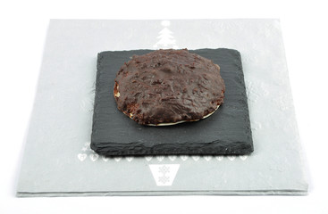 Lebkuchen mit Weihnachtsserviette auf weiss